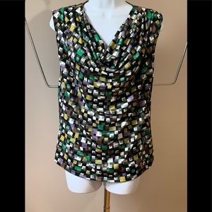 Mandy Evans geometric pattern sleeveless blouse